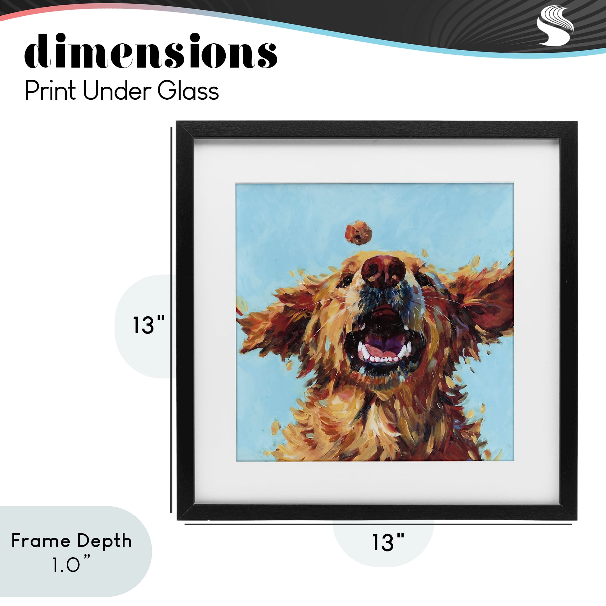 Stupell Industries Treato Loyal Dog Black Framed Print Under Glass, design by Studio Bautista