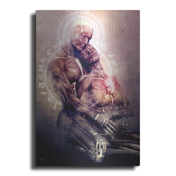 Luxe Metal Art 'Between The Teardrops' by Cameron Gray, Metal Wall Art, 12"x16"