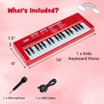 thumbnail image 3 of Costway Clavier de Piano pour Enfants avec 8 Rythmes 8 Tons 22 Démos pour Garçons et Filles de 3+ Ans Rouge, 3 of 10