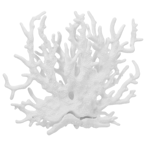 OUNONA White Resin Artificial Coral Branch Aquarium Decor for Fish Tanks