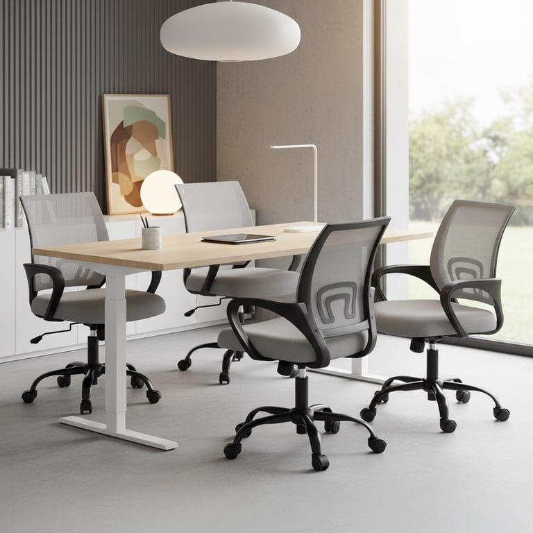Edx Ergonomic Mid-Back Office Chair, Gray photo 5