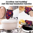 thumbnail image 7 of Pofeuu Red Floral Print Thickened Mini Silicone Oven Mitts Heat Resistant, Rubber Oven Mitt Gloves, Finger Pinch Grips, Pot Holder, Silicone Potholder, 7 of 7