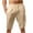 Khaki, variant on Hvyesh Mens Linen Shorts Casual Solid Pocket Elastic Waist Straight Half Shorts Pants Breathable Drawstring Sport Shorts Beige,L