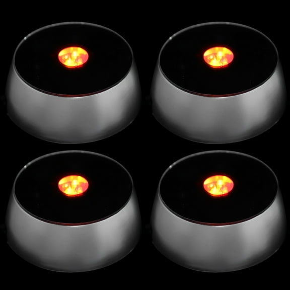 FOMIYES 4 Pcs LED Lighted Display Stand Figurine Display Stand 8.5X7X3cm Silver