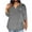 Gray, variant on tklpehg Fall Clothes for Women 2025 V-Neck Mid-length Tops 3/4 Sleeve Tops Comfortable Fall Clothes Solid Color Going Out Tops Womens Clothes Leisure Blouses Pullover Black XXXXXL