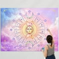 thumbnail image 6 of Cumka Pink Tapestry Wall Hanging Sun Moon Stars Space PsychedelicTapestries Wall Tapestry for Bedroom Aesthetic Home Wall Dorm Décor 59.2x59 In, 6 of 6
