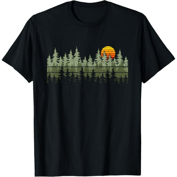 Trees Wildlife Nature Vintage Forest Mens T-Shirt