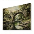 thumbnail image 2 of Designart "Green Bridge peaceful Arch III" Architecture Print on Natural Pine Wood, 2 of 5