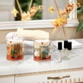 thumbnail image 4 of Yayeee 4 Pack Qtip Holder Bathroom Cotton Swab Canister with Lid Clear Dispenser Set, Beige Glasses, 4 of 6