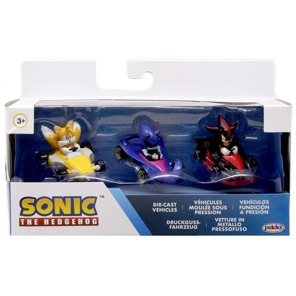 Sonic The Hedgehog Tails, Metal Sonic & Shadow Diecast Vehicle 3-Pack