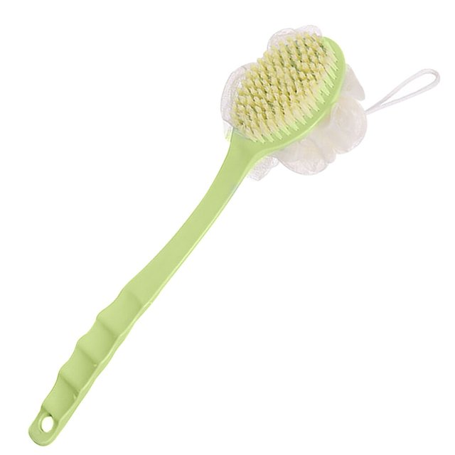 1 cepillo de ducha de mango largo de plástico para ducha de baño masaje exfoliante depurador de espalda SPA cepillo de limpieza de la piel Juegos de accesorios de baño Verde Nórdico 2 en 1 Advancent HA004088-02