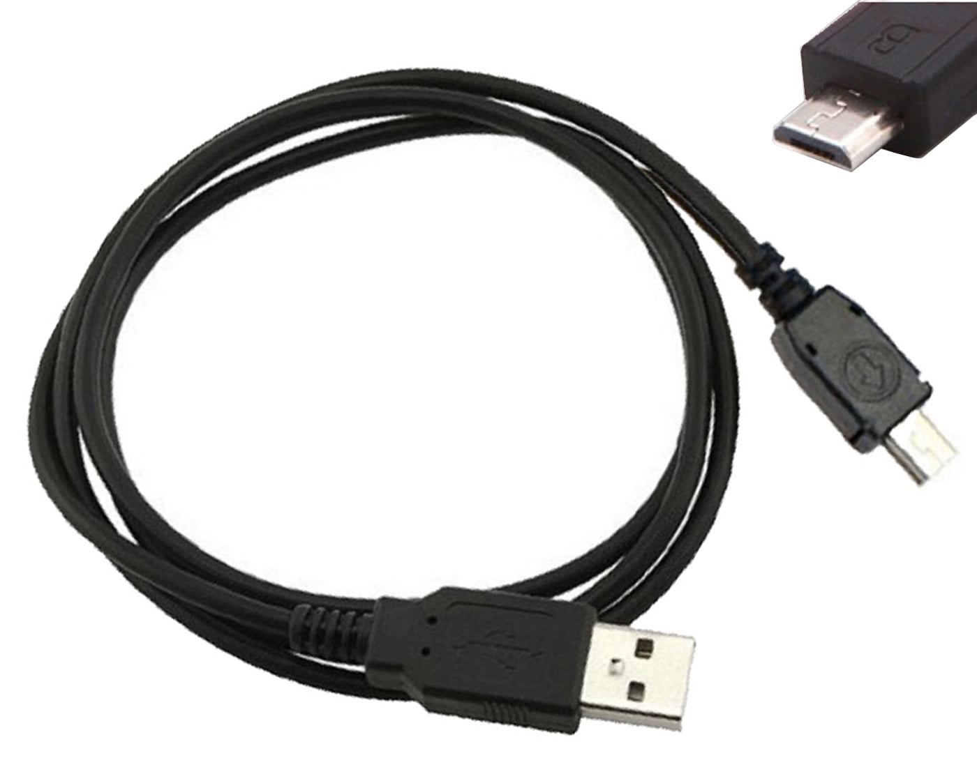 2m USB Cable Negro para Motorola MBP10S MBP10SBU unidad del bebé Baby Monitor 