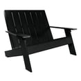 thumbnail image 3 of Highwood 4-pc Modern Adirondack Conversation Set with 2 Modern Adirondack Chairs, 1 Double-wide Modern Adirondack Chair and 1 Modern Conversation Table - Outdoor, Eco-friendly, Synthetic Wood, 3 of 8