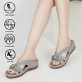 thumbnail image 5 of CHICVOMEY Women's Casual Comfort Wedge Sandals Orthopedic Arch Support Slides with Flowers Fashion Dressy Shoes Summer Outdoor Wear, 5 of 5