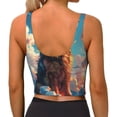 thumbnail image 3 of Lsque Colorful Cloud Shepherd Dog Printed Women'S Sports Bra, Compression, Moisture Wicking, High-Impact Sports Bra For Women,Supportive sports bra-Large, 3 of 9