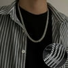24 In Stainless Steel Silver Tone Chain Cuban Men's Necklace Hip Hop Chain Trend Thick Wide Chain