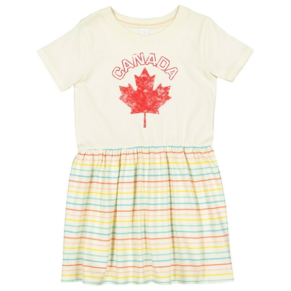 Inktastic Canada Maple Leaf Girls Toddler Dress