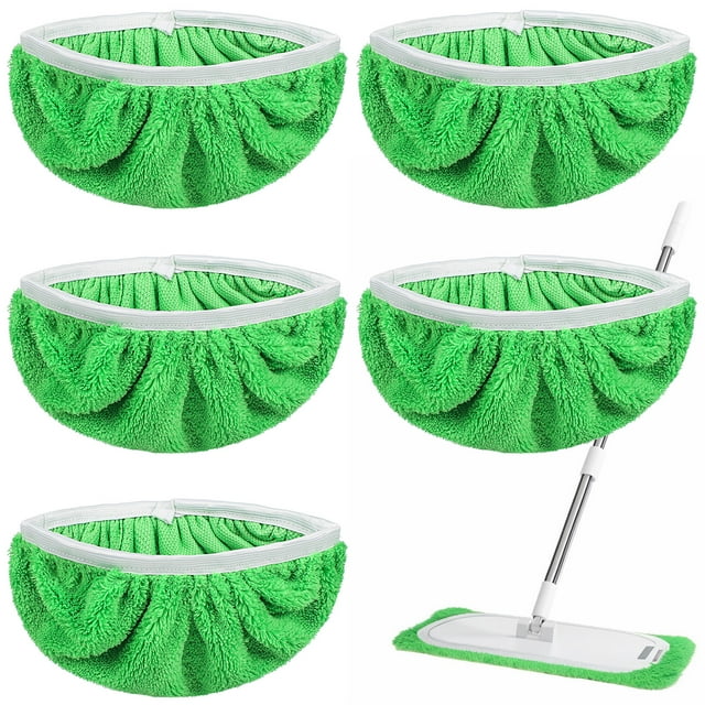 6 fundas para trapeador, almohadillas para trapeador, paños de limpieza para madera dura, fundas para barredoras, repuestos.