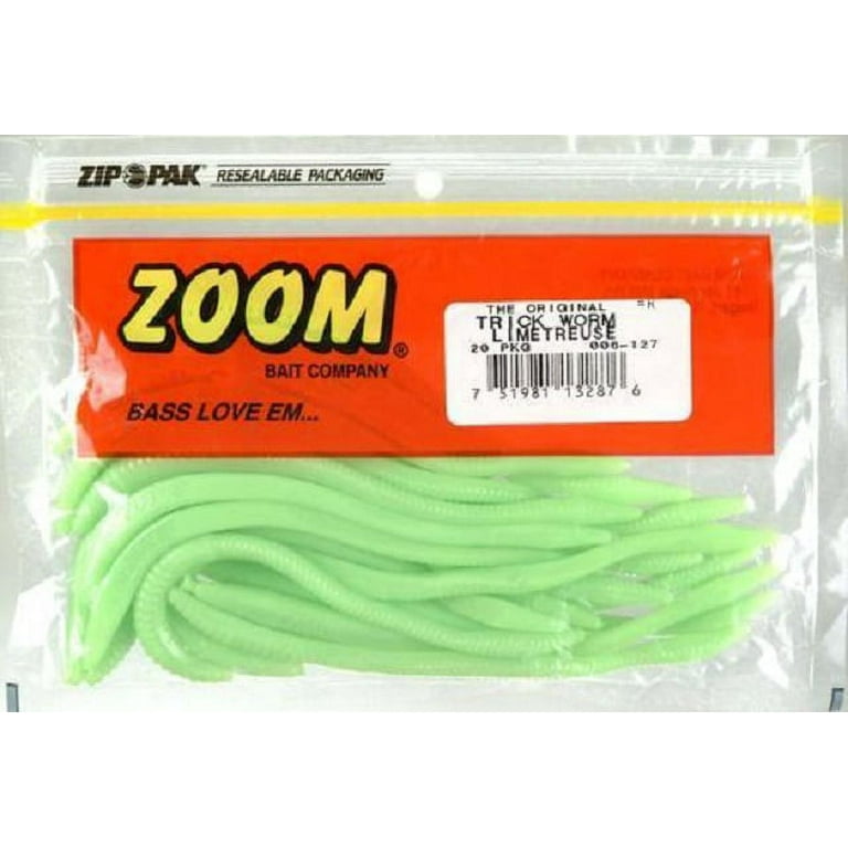 Zoom Trick Worm 6.5'' Green Flash 20Pk