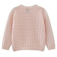 thumbnail image 4 of KEXE Girls' Sweaters Kids Cardigan Girls' Cardigan With Button Loose Long Sleeve Shrug Sweaters Cropped Uniforms Kids Knit Sweater Outerwear Pink 1-2 Years, 4 of 4