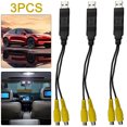 thumbnail image 1 of Cable Vídeo USB A CVBS RCA 2 Salidas Accesorios Radio para Coche 3 Uds., 1 of 8
