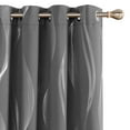 thumbnail image 4 of Deconovo Blackout Curtains, Thermal Insulated Wave Pattern Window Panels, 42"x72", Dark Gray, 2 Panels, 4 of 9