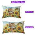 thumbnail image 5 of Exotic Shorthair Hello Summer Sunshine Sunflowers Spring Retro Vintage Quilt Pillowcase Cat Lover Kitten Owner Gifts Throw Pillow Cover Bed Home Decor - 00008, 5 of 5