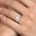thumbnail image 4 of Gem Stone King 925 Sterling Silver Ring Cabochon Simulated Opal Moissanite (2.16 Cttw), 4 of 7