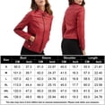 thumbnail image 2 of Chaqueta recortada para mujer, abrigo informal de piel sintética, ropa de calle Vintage Kuymtek Rojo T L para Mujer, 2 of 9