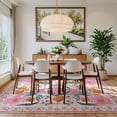 thumbnail image 4 of Moynesa 5'x7' Farmhouse Floral Area Rugs for Living Room, Washable Pink Coquette Rugs for Bedroom, Soft Colorful Boho Flower Accent Carpet for Dining Room Nursery Dorm Apartmen, 4 of 9