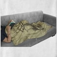 thumbnail image 6 of Compass Soft Flannel Fleece Throw Blanket, Hand Drawn Old Paper Style Background Ship Flags Journey Navigation, Cozy Plush for Indoor and Outdoor Use, 50" x 70", Brown Sand Brown, by Ambesonne, 6 of 6