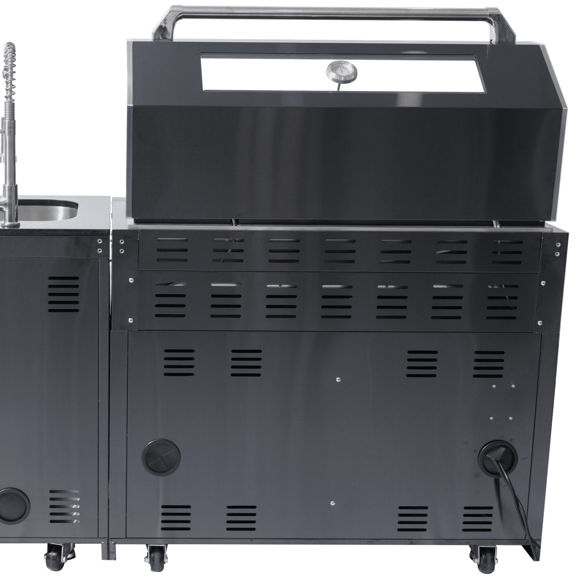 Black galaxy granite countertops, 43-inch island gas grill, Six Burners Grill 85000BUT (LTL carry）