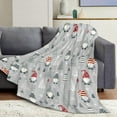 thumbnail image 5 of Merry Christmas Throw Blanket Cute Gnome Winter Throw Soft Flannel Blankets Cozy Fuzzy Plush Christmas Tree Holiday Throw Blanket for Couch Bed Chair Decorative Gifts 50''x 60'', 5 of 14