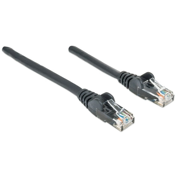 Intellinet Network Cable, Cat6, UTP, 100% Copper, 1 ft., Black