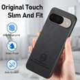 thumbnail image 6 of Dteck Case for Google Pixel 9 / 9 Pro,Slim Premium Canvas Grain PU Leather,Soft TPU Bumper,Non-Slip Anti-Scratch Shock-Absorbent,Protective Phone Cover for Google Pixel 9 / 9 Pro,Black, 6 of 8