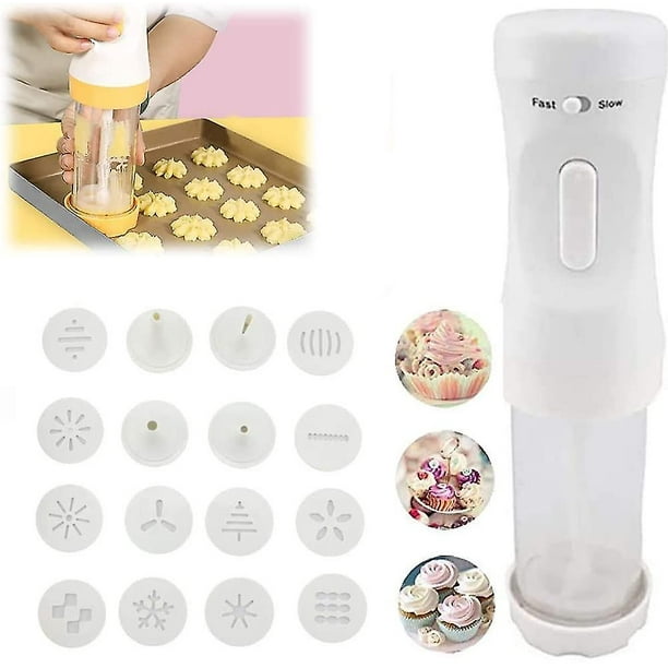 Ssdlv Electric Cookie Press Gun,cookie Making Kit, Electric Cookie Decorating Tool 12 Discs And