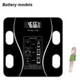 thumbnail image 1 of Riwesomey Báscula inteligente para baño con Bluetooth, de grasa corporal, báscula de peso Digital, aplicación inalámbrica, equilibrio de Medidores de medidas dimensionales Negro Batería, 1 of 6