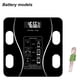 thumbnail image 1 of Riwesomey Báscula inteligente para baño con Bluetooth, de grasa corporal, báscula de peso Digital, aplicación inalámbrica, equilibrio de Medidores de medidas dimensionales Negro Batería, 1 of 6