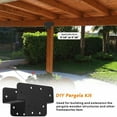 thumbnail image 6 of VANROUG 2 Pcs Pergola Kit T Shaped 4x4 (Actual Size 3.57"x3.57"), Heavy Duty Woodwork DIY Pergola Brackets Kit, 4x4 3 Way T Bracket for Pergolas and Gardens, Matte Black, 6 of 6