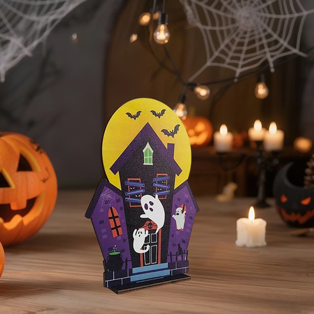 Adornos De Halloween Para Escritorio Estilo Minimalista Moderno De Madera Para El Hogar Y Fiestas Navideñas Para Y La Familia