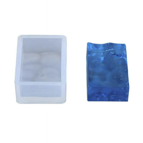 1 pc Rectangle Shape DIY Silicone Molds Resin Casting Molds For UV Resin Epoxy Resin Jewelry Making White 44x30.5x17mm Inner Size: 38x25mm