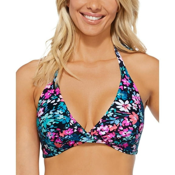 Island Escape Women's Sunshine Halter Bikini Top Bikini Siesta Key Floral 12
