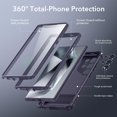 thumbnail image 3 of Funda ESR para Samsung Galaxy S24 Ultra con soporte transparente, color morado, 3 of 8