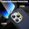 thumbnail image 4 of DeCase Military-Grade for iPhone 15 Pro Max Case - Heavy-Duty Drop Protection, Slim Hard Back Cover with Invisible Kickstand Rugged Shockproof Cover Case, Navy Blue, 4 of 7