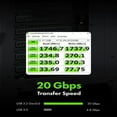 thumbnail image 2 of Adaptador USB-C de 20 Gbps para Panel Frontal con Cable de Extensión de Cabezal de Placa Base, USB-C Hembra A USB de 20 Pines., 2 of 5