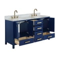 thumbnail image 4 of Maklaine 60" Solid Wood/Marble Counter Top Double Vanity in Blue, 4 of 8