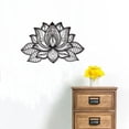 thumbnail image 4 of "Boho Wall Art Decor – Black Mandala Metal Wall Hanging, Lotus Flower Design for Bedroom, Living Room, Office & Meditation Space | Zen Home Aesthetic, 4 of 15