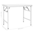 thumbnail image 2 of vidaXL Kitchen Work Table Hotel Prep Work Table with underhelf Stainless Steel, 2 of 6