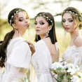 thumbnail image 2 of Sylvtty Assorted Colored Rose Flower Crown for Women Floral Bohemian Headpiece Fairy Wreath Headband with Green Leaves for Wedding Party Vacation Photography Props, 2 of 7