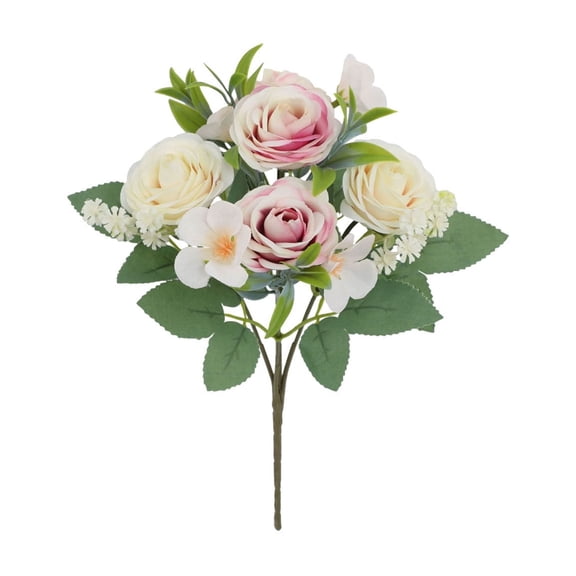 hulanddfd 2 Pcs Simulated Flowers, Pink Rose Artificial Flowers 11 inches Silk Faux Roses Bouquets for Wedding Bouquets Arrangement Home Office Party Centerpiece Table Decoration